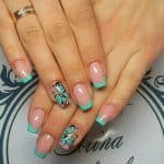 nail art french colorato