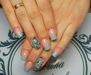 nail art french colorato